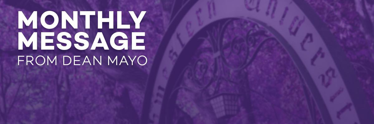 Monthly Message from Dean Mayo